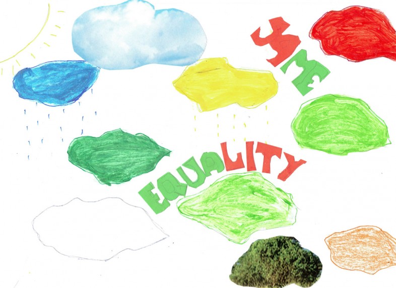 HEED FM – GUELORD MUBENGA MFUNGI<br>EQUALITY CLOUD – MARKER, PENCIL ON PAPER – 2016
